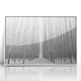 Art deco style poster of Idaho scenery in pastel colors on a white framed acrylic, suitable for modern nursery decor.