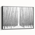 Black and white landscape art painting of Idaho scenery on framed canvas, suitable for bedroom wall art.