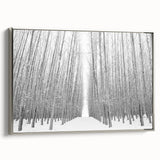 Framed canvas featuring a vintage-style Idaho landscape with colorful art elements and a black border.