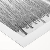 Art deco poster of Idaho scenery on rolled canvas, featuring muted earth tones, ideal for dining room wall art.