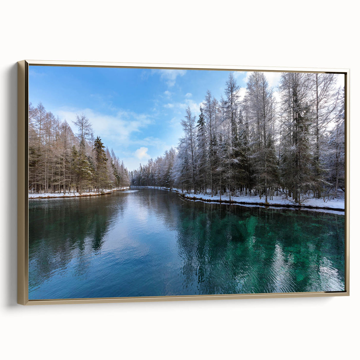 Framed canvas featuring a vintage-style landscape painting of Lake Michigan, ideal for bedroom wall art.