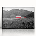 Large abstract wall art of Iowa scenery in muted earth tones on a framed acrylic, suitable for modern living room decor.