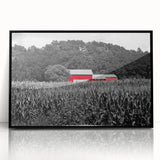 Large abstract wall art of Iowa scenery in muted earth tones on a framed acrylic, suitable for modern living room decor.