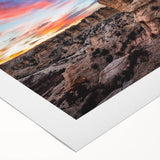 Art deco poster of Kansas scenery in muted earth tones on rolled canvas, suitable for dining room wall art.