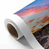 Art Deco poster of Kansas scenery on rolled canvas, with muted earth tones, ideal for nursery wall art.