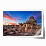 Rolled print of Kansas scenery with floral designs, showcasing muted earth tones, ideal for art wall dining room.