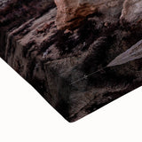 Black and white landscape art painting of Kansas scenery on a large stretched canvas, suitable for bedroom wall decor.