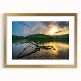 Extra large framed wall art featuring abstract textured scenery in gold and earth tones, ideal for living room decor.