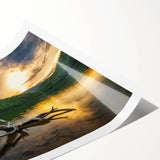 Extra large rolled print featuring line art flowers in soft gray tones, ideal for large living room wall art.