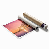 Extra large rolled print of New Orleans scenery with vibrant floral elements, ideal for classy bathroom wall art.