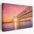 Large stretched canvas depicting a vibrant New Orleans street scene, ideal for kitchen wall art.
