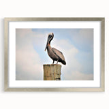 Textured abstract art print depicting a Louisiana landscape in muted earth tones on a framed silver mat.