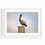 Abstract art print of a Louisiana landscape in muted earth tones on a white-framed canvas, suitable for dining room decor.