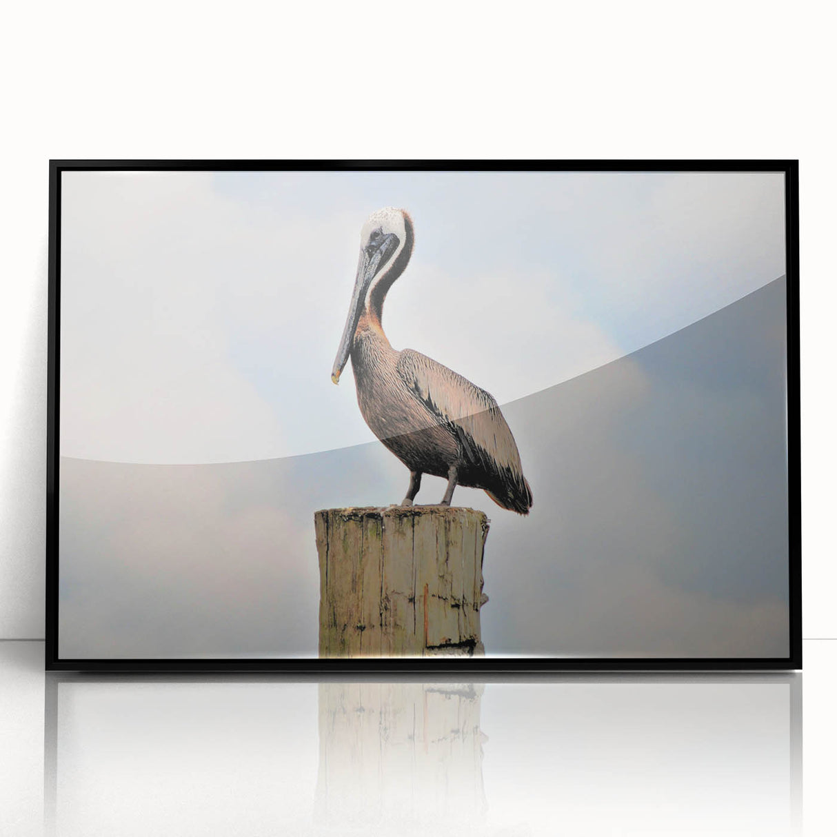 Large abstract wall art depicting a stylized Louisiana landscape in muted earth tones on a framed acrylic print.