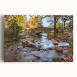 Black and white photograph of Acadia National Park on stretched canvas, ideal for kitchen wall art.