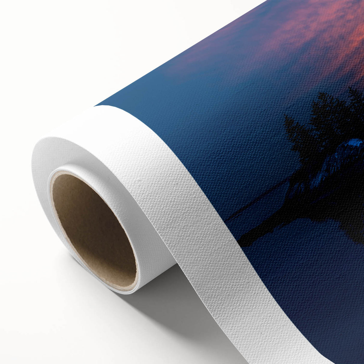 Art deco poster of Maine scenery with soft pastel colors on rolled canvas, ideal for nursery wall art.