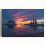 Black and white photo of Maine coastline on large stretched canvas, ideal for kitchen art.