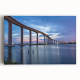 Black and white photo of Chesapeake Bay on large stretched canvas, suitable as kitchen wall art.