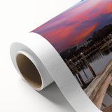 Art Deco-style poster of Massachusetts Cape scenery on rolled canvas, ideal for nursery wall art.