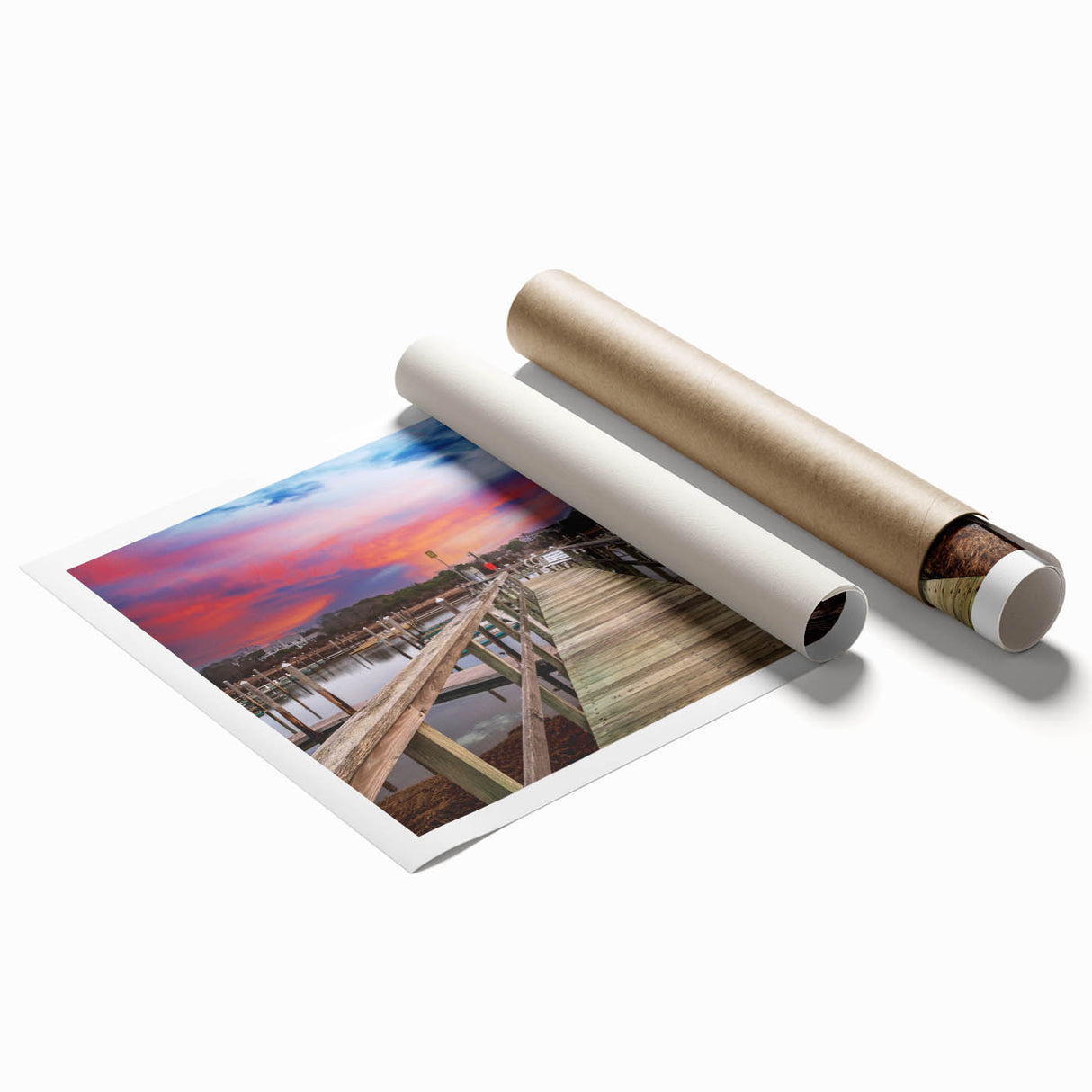 Extra large rolled print of a floral art scene in Cape Cod, Massachusetts, featuring soft pastel shades.
