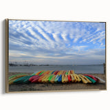 Framed canvas depicting a vintage-style Nantucket landscape in black and gold tones, ideal for bedroom wall art.