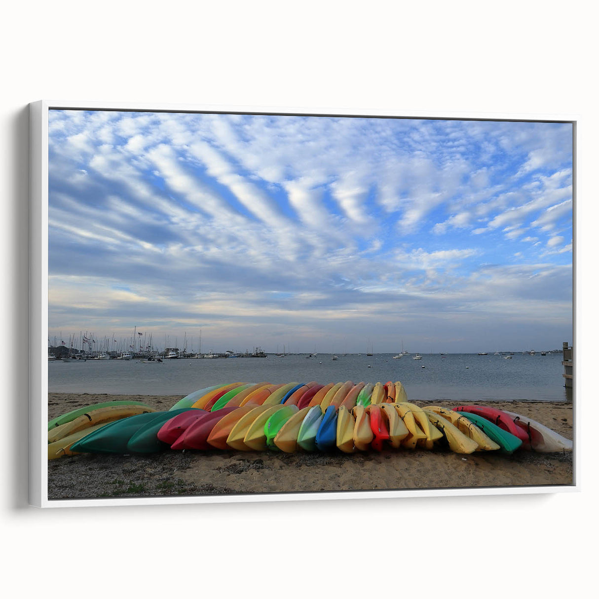 Vintage poster art of Nantucket, featuring colorful art on extra large framed canvas, ideal for living room decor.