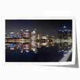 Rolled print of Detroit skyline in muted gray tones, ideal for art wall dining room decor.