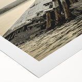 Art deco poster of Michigan's Upper Peninsula in monochrome shades on rolled canvas, suitable for dining room decor.