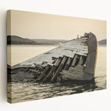 Upper Peninsula, Michigan landscape on stretched canvas, featuring lush greenery and a tranquil lake.