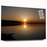 Large abstract wall art depicting the Mississippi scenery in muted earth tones on acrylic glass.