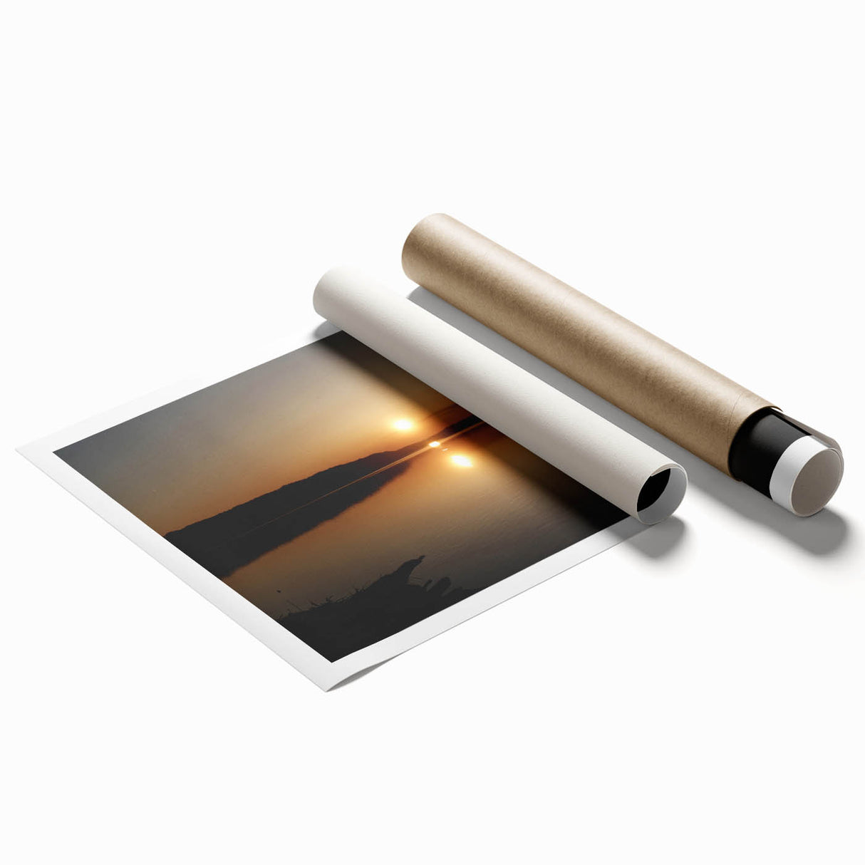 Extra large rolled print of a serene Mississippi landscape with soft floral elements in pastel shades.
