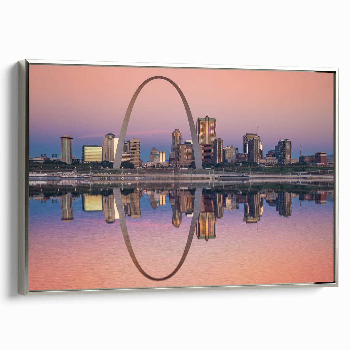 Framed canvas landscape art painting of St.