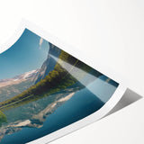 Extra large rolled print featuring line art flowers in muted tones, ideal for large living room wall decor.