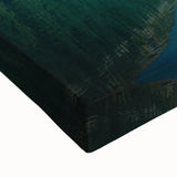 Large art of a black and white landscape painting depicting Glacier National Park on stretched canvas.