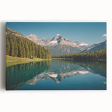 Black and white photograph of Glacier National Park on large stretched canvas, ideal for kitchen wall art.