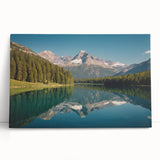 Landscape photo of Glacier National Park in black and white on stretched canvas, ideal for kitchen wall art.