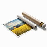 Extra large rolled print of Montana scenery featuring vibrant wildflowers and mountains.