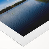 Art deco poster featuring a serene New Hampshire landscape in soft pastel colors on rolled canvas.