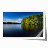 Extra large rolled print of New Hampshire scenery with vibrant green and floral elements, ideal for dining room wall art.