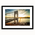 Extra large abstract art print of vibrant, colorful New Jersey scenery on textured canvas, framed in black.