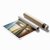 Extra large rolled print of New Jersey scenery with vibrant floral elements.