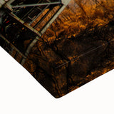 Large art of a black and white New Jersey landscape on stretched canvas, ideal for bedroom wall decor.