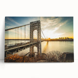 Black and white photograph of New Jersey scenery on stretched canvas, ideal for kitchen wall art or bedroom decor.