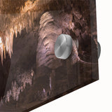 Large abstract wall art depicting New Mexico scenery in mid-century modernist style on acrylic glass.