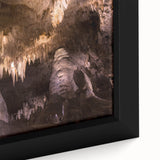 Extra large framed canvas featuring a textured depiction of a New Mexico landscape in black with colorful art accents.