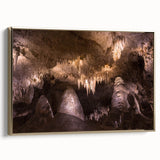 Framed canvas of a New Mexico landscape in muted earth tones, ideal for bedroom wall art.