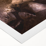 Art deco poster featuring a New Mexico landscape in muted earth tones, printed on rolled canvas.