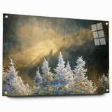 Acrylic print of the Blue Ridge scenery in muted earth tones, suitable for bedroom or dining room decor.