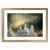 Extra large abstract art print of the Blue Ridge in muted earth tones, framed in gold, ideal for living room decor.