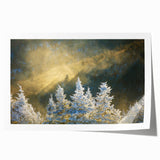 Rolled print of Blue Ridge mountain scenery in soft blue and green tones, ideal for art wall dining room.